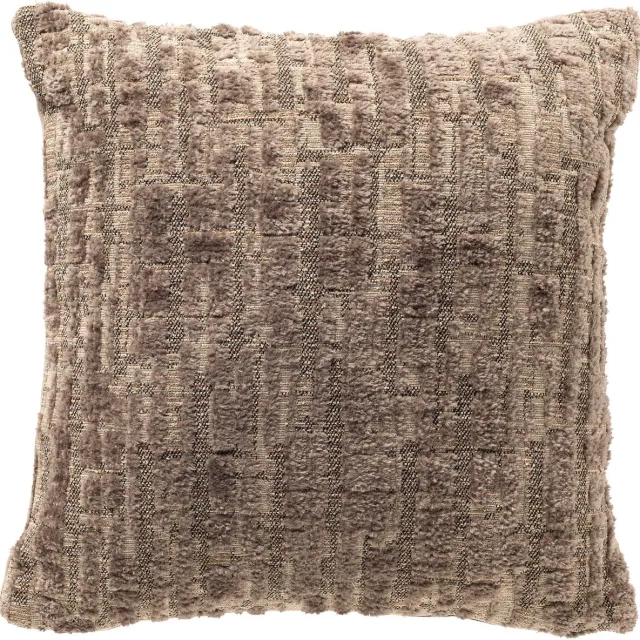 Dutch Decor REMUS - kussenhoes 45x45 cm - bouclé - Driftwood - taupe - met rits - zonder binnenkussen