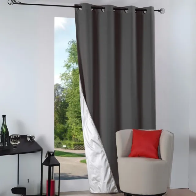 HomeMaison Thermisch gordijn zomer antracietgrijs