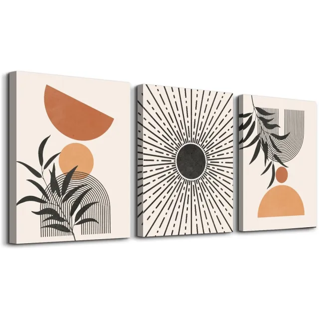 Ibenzoa Moderne Boho Arches Abstracte Botanische Canvas Wanddecoratie voor Diverse Ruimtes Lijn Botanical & Arches
