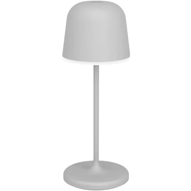 EGLO Mannera-S Tafellamp - Priklamp - Draadloos - 20 cm - Grijs/Wit - Oplaadbaar - Dimbaar - Binnen en Buiten Grijs;Wit;