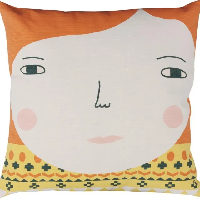 Donna Wilson kussen Meg Oranje, geel, creme