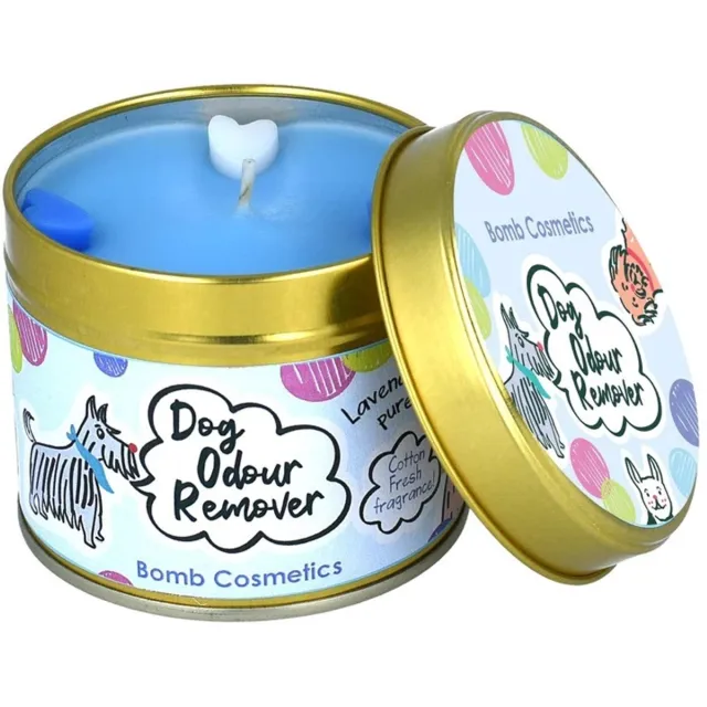 Bomb Cosmetics Pet Odour Tinned Candle blauw