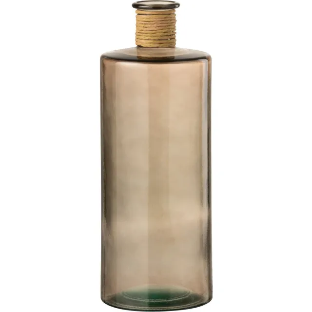 J-Line vaas Safari - glas - lichtbruin - small - 40.5 cm hoog