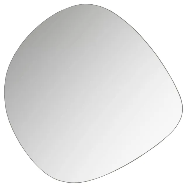 WOOOD Philou Spiegel - Glas/Metaal - Zwart - 60x59x0,5 black