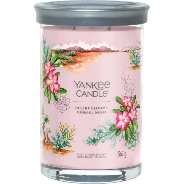 Yankee Candle Desert Blooms Large Tumbler Geurkaars - 100 branduren - twee lonten Roze