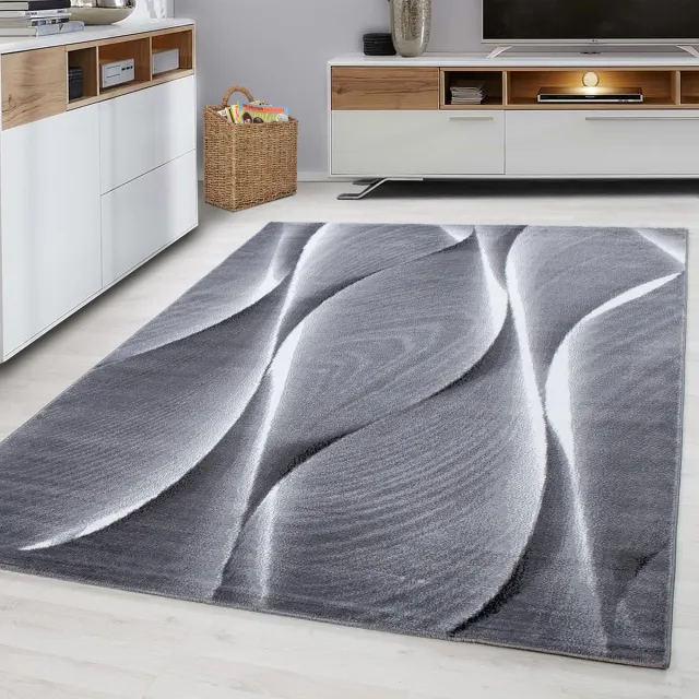 flycarpets Jaden Modern Vloerkleed - Grijs / Creme - 120x170 cm - Laagpolig Tapijt Woonkamer