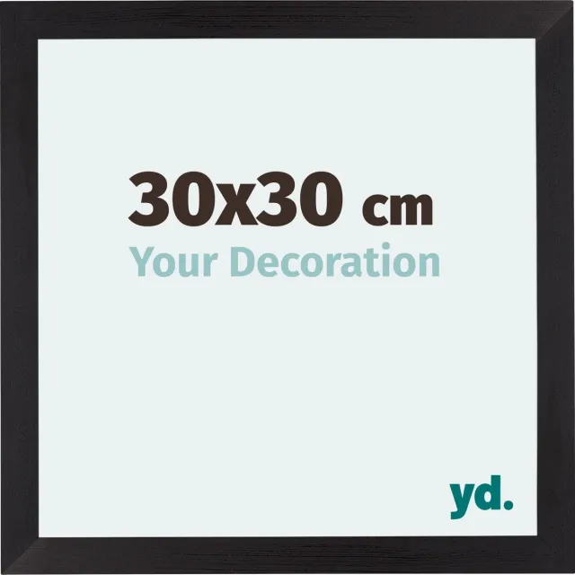 yd. Your Decoration - Fotolijst 30x30 cm - MDF - Zwart Houtnerf - Mura