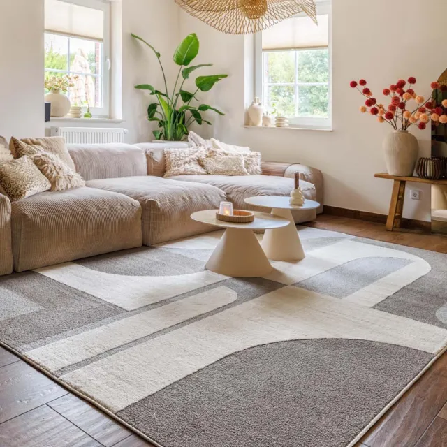 Nordic Weavers Japandi vloerkleed - Ridge Nevi crème/grijs 80x150
