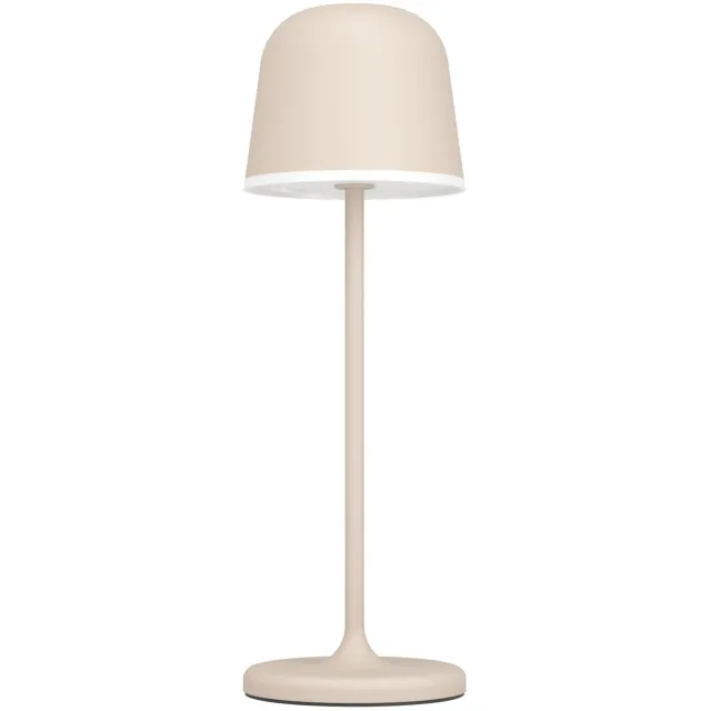 EGLO Mannera Tafellamp - Aanraakdimmer - 34 cm - Oplaadbaar (tot 38 uur licht) - Aluminium - Zandkleur/Wit - Draadloos - Binnen en Buiten Zand;Wit;
