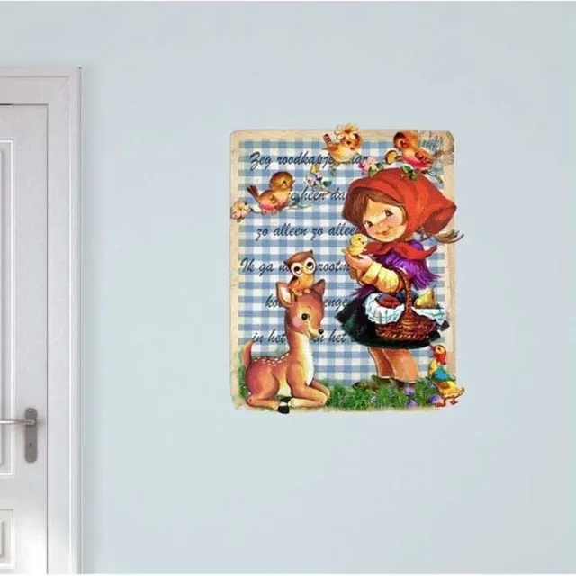 VAN IKKE Muursticker Roodkapje multi