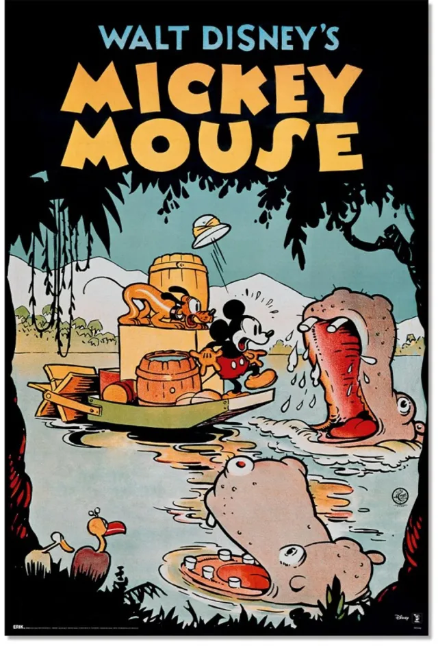 Posterpoint Mickey Mouse poster - Disney - tekenfilm - Hollywood - animatie - Retro - 61 x 91.5 cm Muliticolor