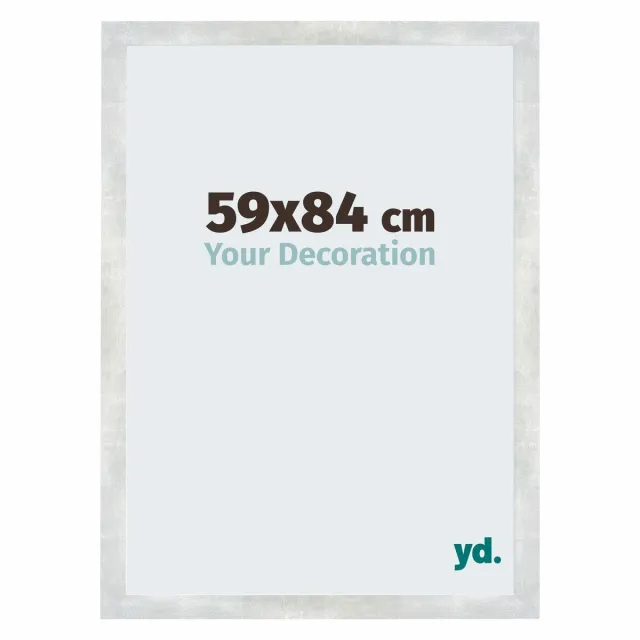 yd. Your Decoration - Fotolijst 59x84 cm - MDF - Zilver Glanzend Vintage - Mura