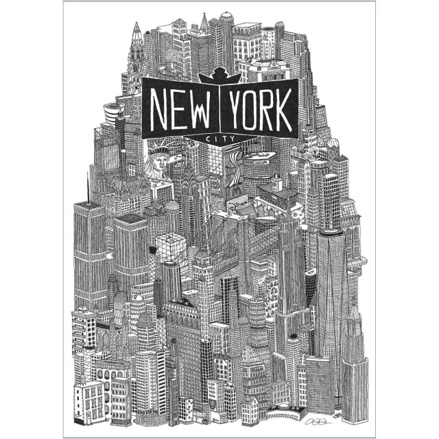 Poster & Frame Poster - Benjamin Noir - New York (30 x 40 cm cm)