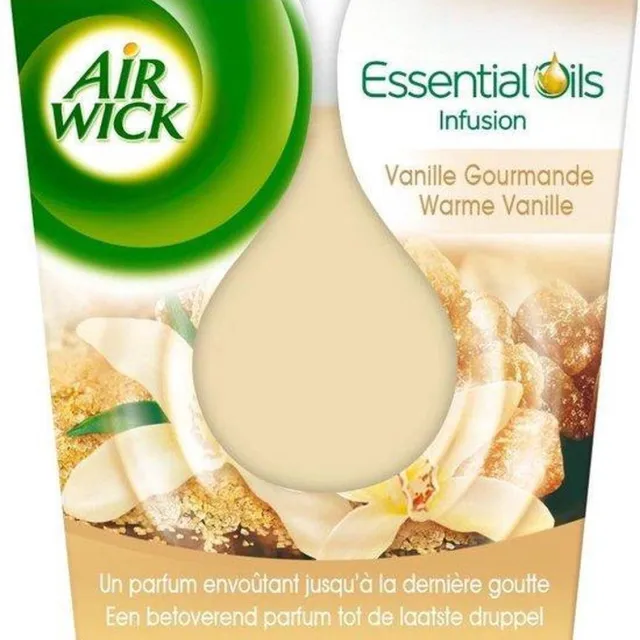 Air Wick Essential Oils - Geurkaars -Vanille Gourmande - 105 gram - 35 branduren