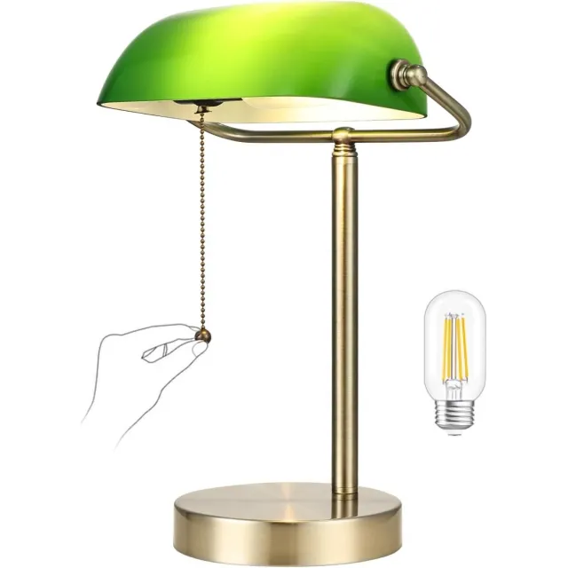 DailySupplies® Bankierslamp - Bureaulamp - Notarislamp Authentiek - Daglichtlamp - Groen