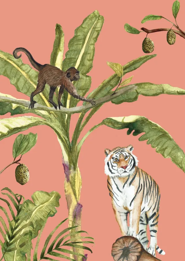 A Journal &INK - Poster A4 - jungle oranje groen - 250 grams