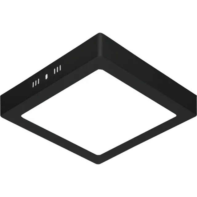 BES LED LED Paneel - 30x30 - 28W - Helder/Koud Wit 6400K - Mat Zwart - Opbouw - Vierkant - Aluminium