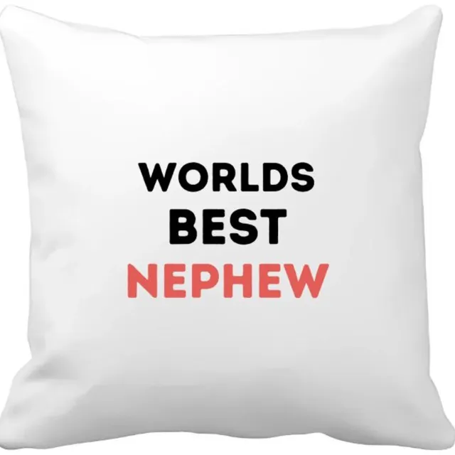 Akyol worlds best nephew Kussen hoes - Neef - de beste neef - verjaardagscadeau - verjaardag - cadeau - cadeautje voor neef - neef artikelen - kado - geschenk - gift - 40 bij 40 cm Multicolor