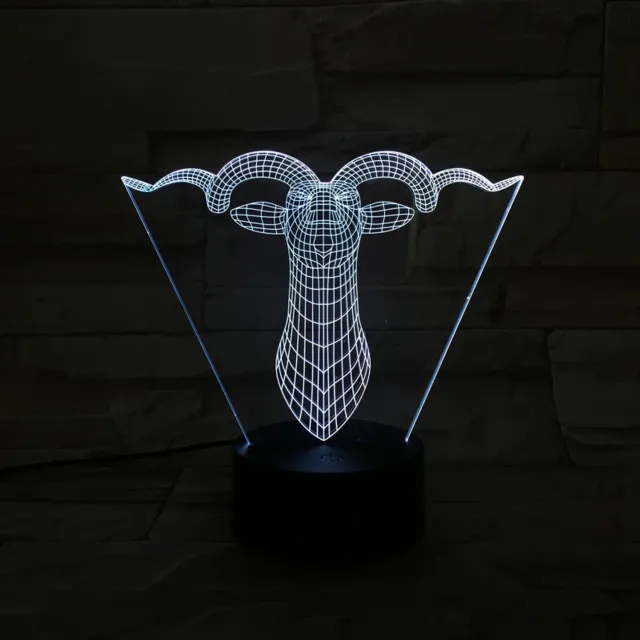 MC Living 3D Led Lamp Met Gravering - RGB 7 Kleuren - Ram