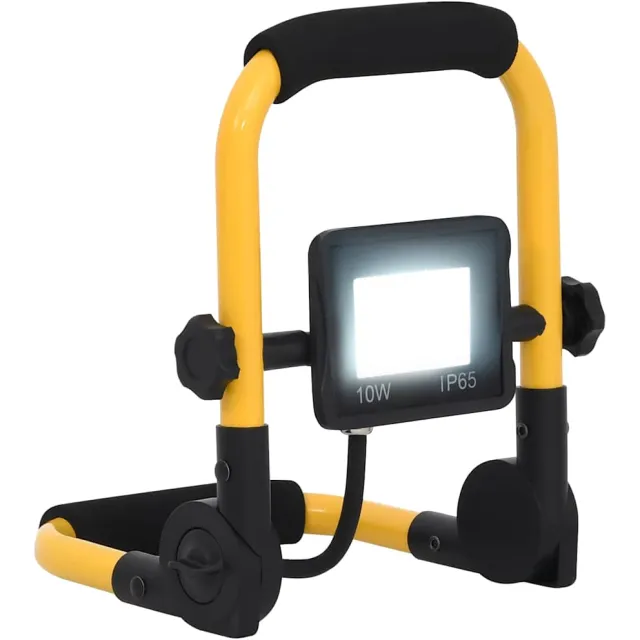 vidaXL Spotlight met handvat LED 10 W koudwit Zwart