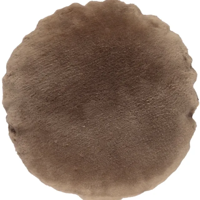 Sheepskin House Scandinavisch Fluweel Kussen - D62 cm Light Mocca