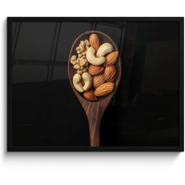 FrameYourWall Poster in lijst - Fotolijst 70x50 cm - Posters - Hout - Noten - Zwart - Posterlijst zwart - Decoratie - Wanddecoratie woonkamer - Muurdecoratie slaapkamer Lepel - Hout - Noten