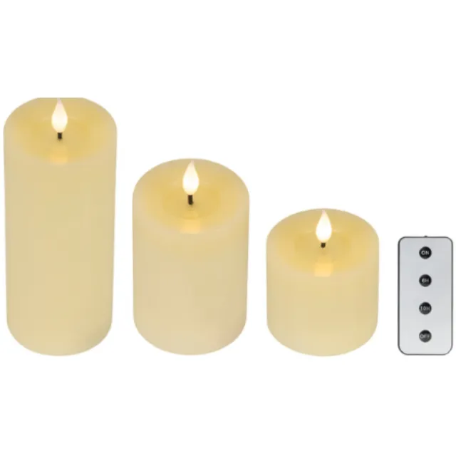 Lumineo Ledkaars lumineo fire flame eff creme 3 groottes