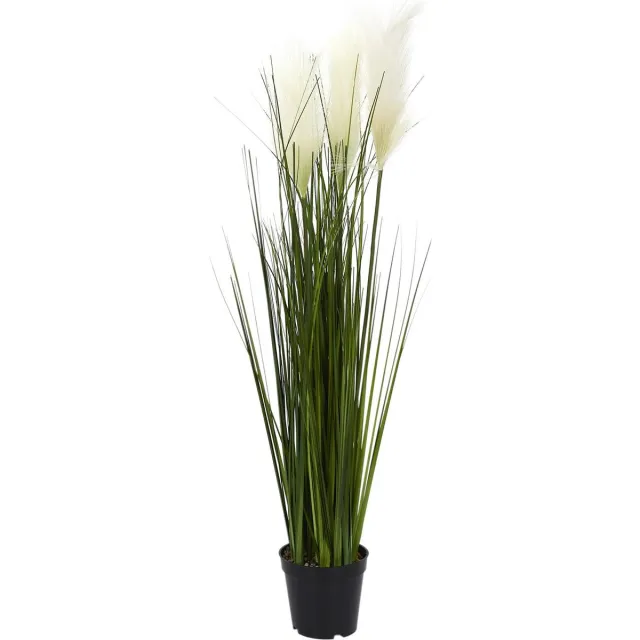 Naturn Living Kunstgras Pampasgras - ø 13 x 90 cm - Cortaderia Selloana - Kunstplant - Onderhoudsvrij Pampasgras - Duurzaam Nep Gras - Allergievriendelijk Gras - Groen
