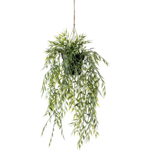 Emerald Kunstplant - Bamboe - Groen - 50 cm - Hangende Pot - Kunstplanten/nepplanten