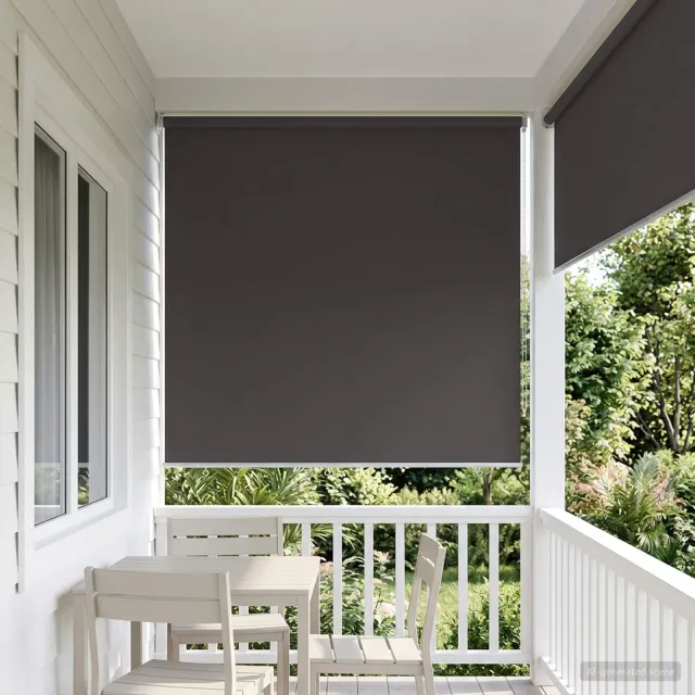 vidaXL Buitenrolgordijn UV-bescherming Antraciet 160 x 140 cm (B x H) Anthraciet