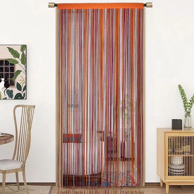 Unyqoos ® Veelzijdig String Deurgordijn en Raamdecoratie voor Stijlvolle Ruimtes, 90 x 200 cm, Meerkleurig Kleurjik