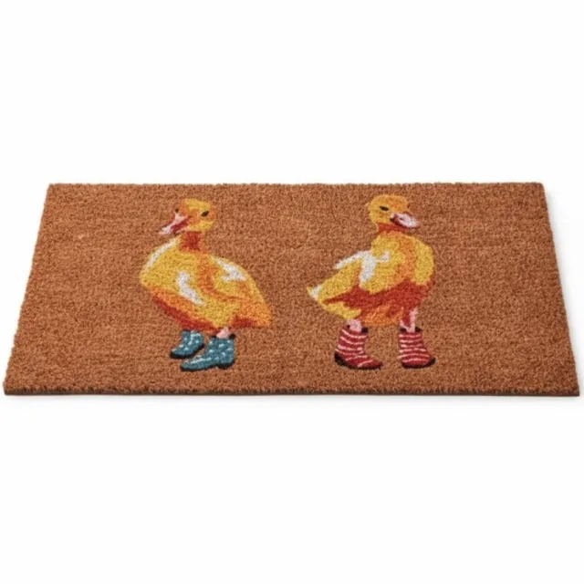 Smart Garden Products Deurmat Kokos Eendjes - 45 x 75 cm Bruin, blauw, geel, rood