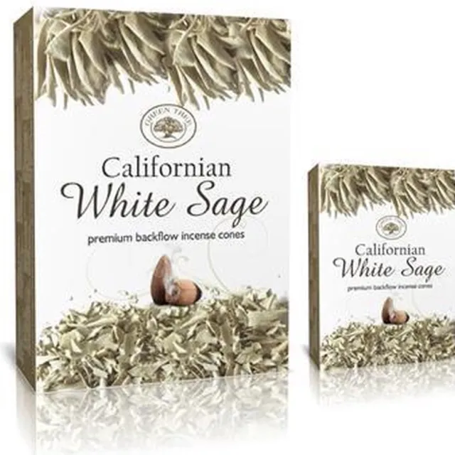 Green Tree Californian White Sage - Backflow - Wierook Kegels - 12 doosjes