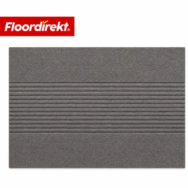 Floordirekt Circa Deurmat – Wasbaar – Antislip – Grijs gestreept – 90 × 150 cm