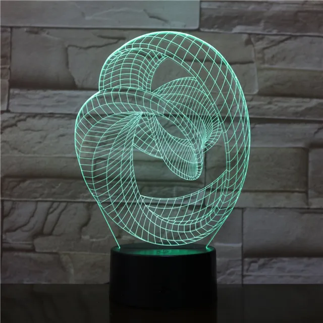 MC Living 3D Led Lamp Met Gravering - RGB 7 Kleuren - Illusie