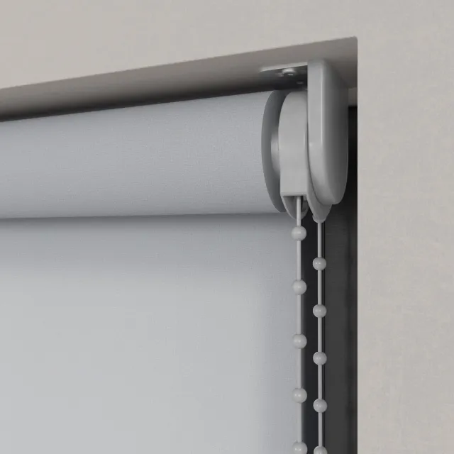 Dutchblinds Rolgordijn - lichtdoorlatend - Licht Grijs - 50x190cm - Raamdecoratie op maat