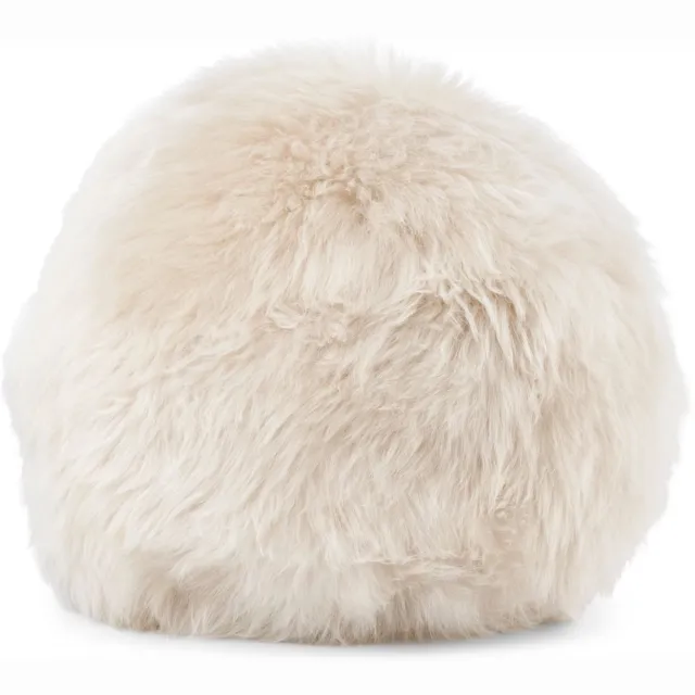 Natures collection Sheepskin House - Angeliet Kussen - Rond - Langharige Schapenvacht - D30cm linen