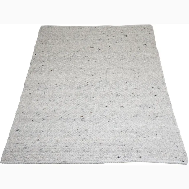 Veer Carpets Vloerkleed Steve Licht Grijs 200 x 280 cm - Wollen Design Vloerkleed met Asymmetrisch Patroon in Scandinavische / Japandi Stijl