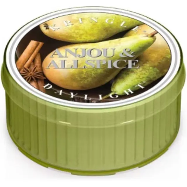 Kringle Candle anjou & allspice geurkaarsje groen