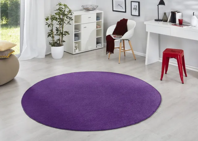 flycarpets Rond Uni Laagpolig Effen Vloerkleed - Fancy - Blauw 200cm rond Ø