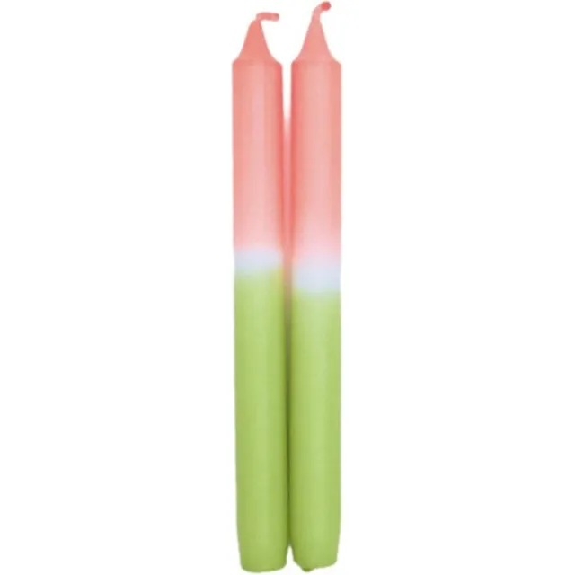 Waardevol Thuis Dip Dye dinerkaars Neon-Lime 2 stuks