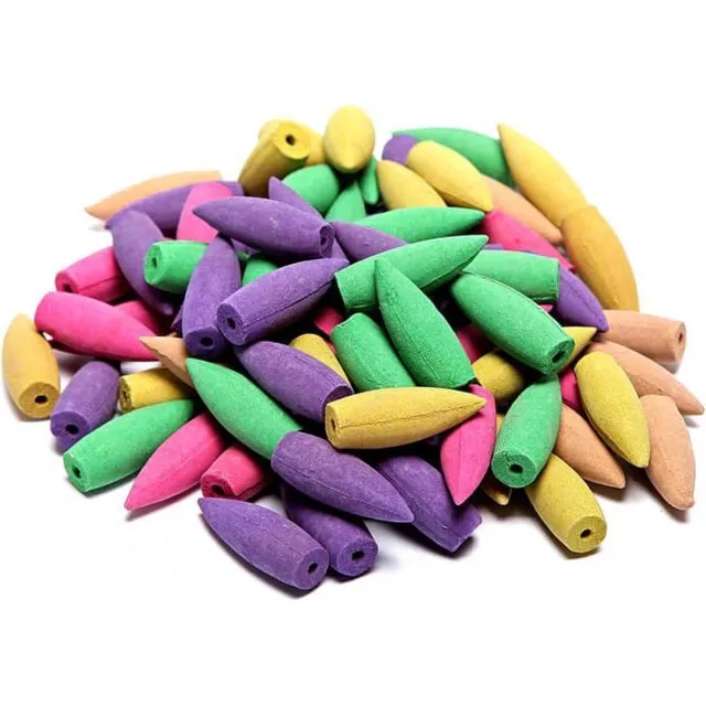 Berivita Wierook Kegels ±420 stuks - Geur Kegels voor Wierook Waterval, Wierook Brander 2x210st - Backflow Cones - Mix diverse kleuren