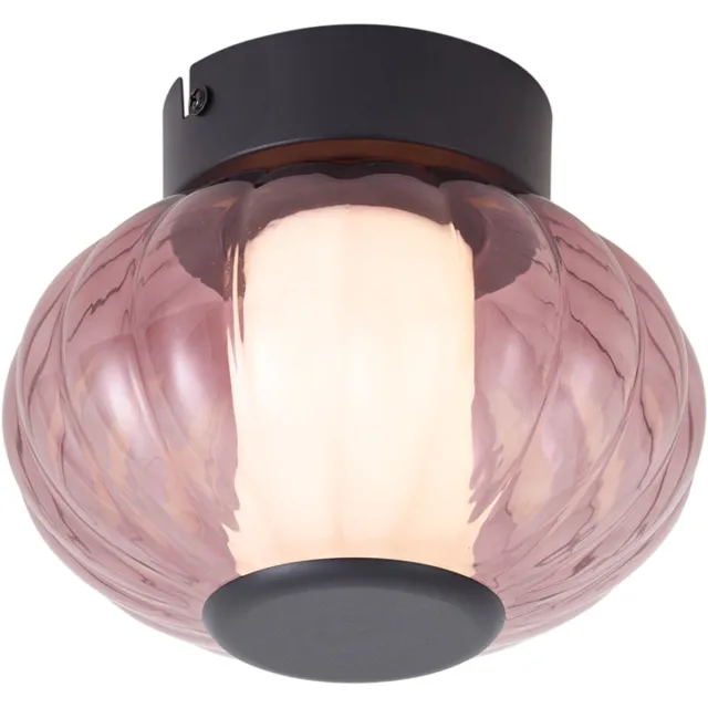 QAZQA led design plafondlamp, plafonniere - Margherite - zwart, dimbaar, 18cm, ideaal als hal, slaapkamer en woonkamer lamp