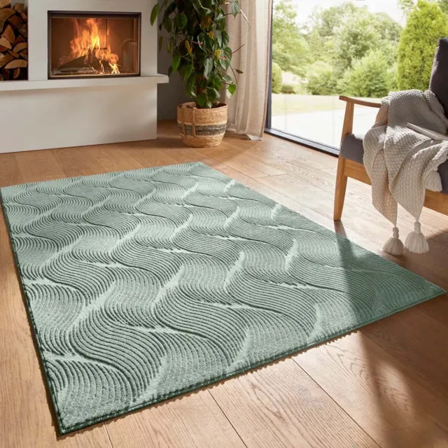 TrueWeave Zacht vloerkleed - Fuzz Whirl groen 140x200