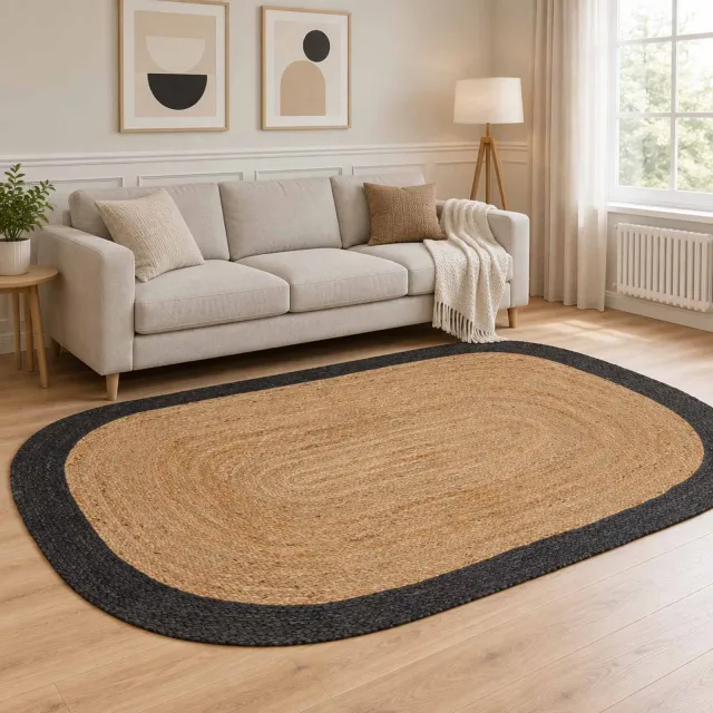 vidaXL Gebied Tapijt Donkergrijs 205 x 305 cm Jute, foto 2