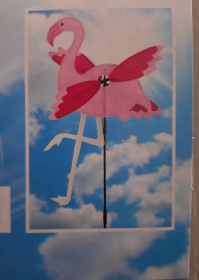 MELINERA Flamingo windspinner - windspeeltje - 132 cm hoogte roze