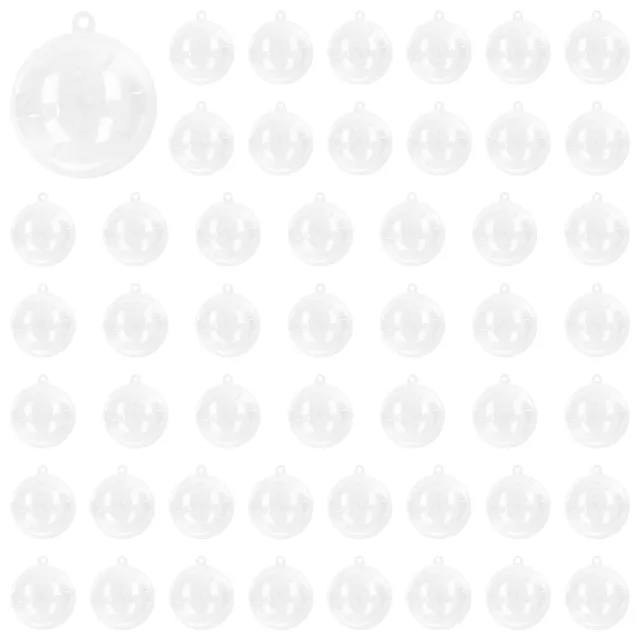 vidaXL Kerstballen set 100 st Transparant Dia. 8 cm Kunststof Transparent