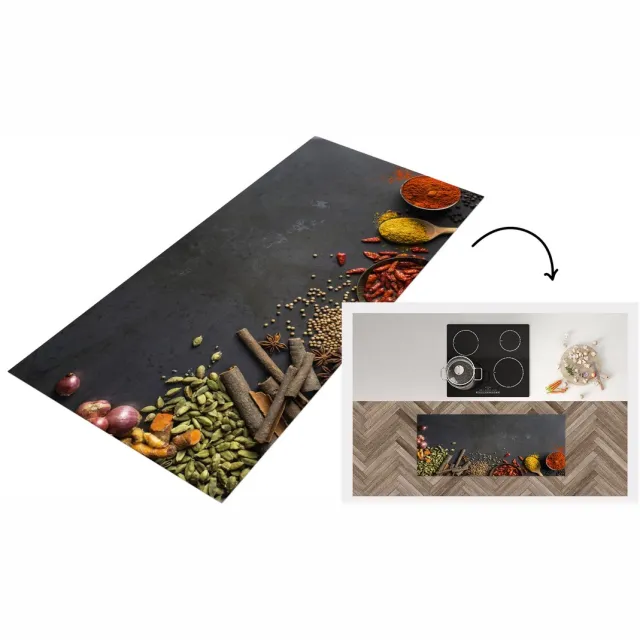 KitchenYeah Keukenloper - Loper keuken - Kruiden - Eten - Specerijen - Keukenloper vinyl Multicolor