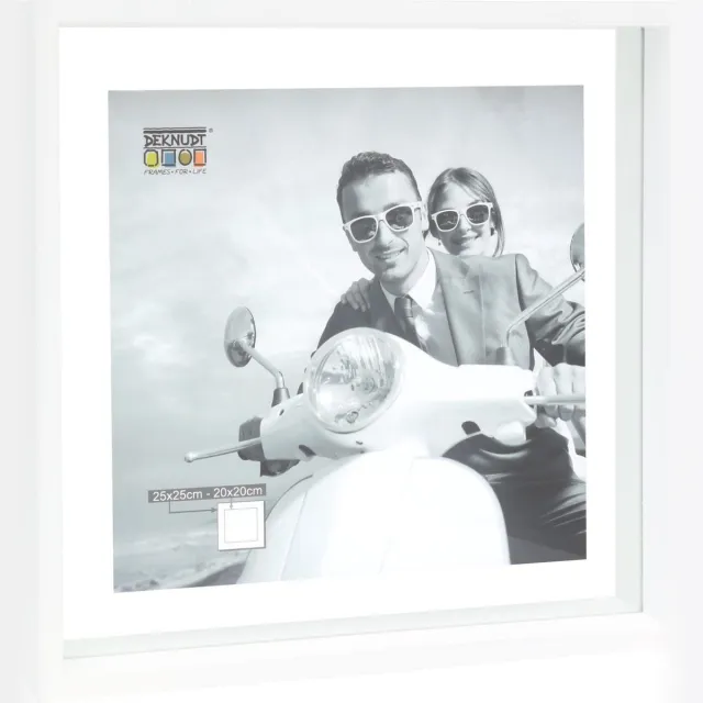 Deknudt Frames fotolijst met zwevend effect S68SK1 - wit - 25x25 cm