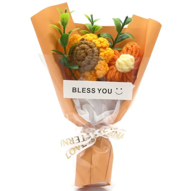 Knitted Flowers Gebreide bloemen - Knitted Flowers - 15cm multi